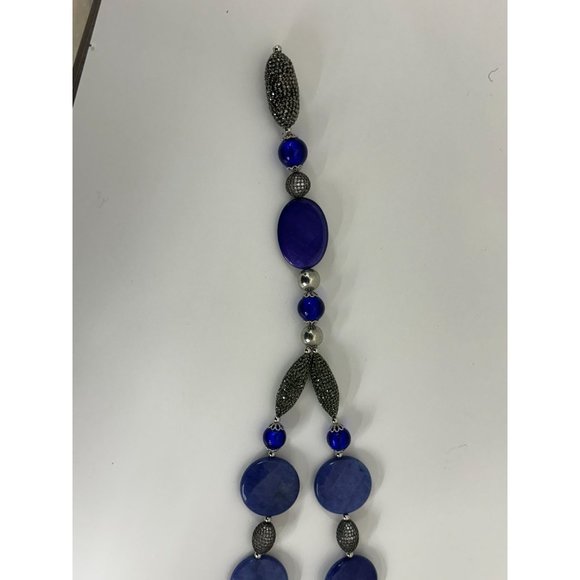 Lapis Lazuli & Druzy Necklace - Picture 5 of 11